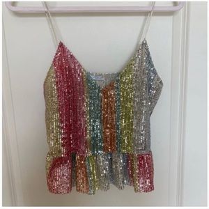 ISO ZARA SEQUIN TOP